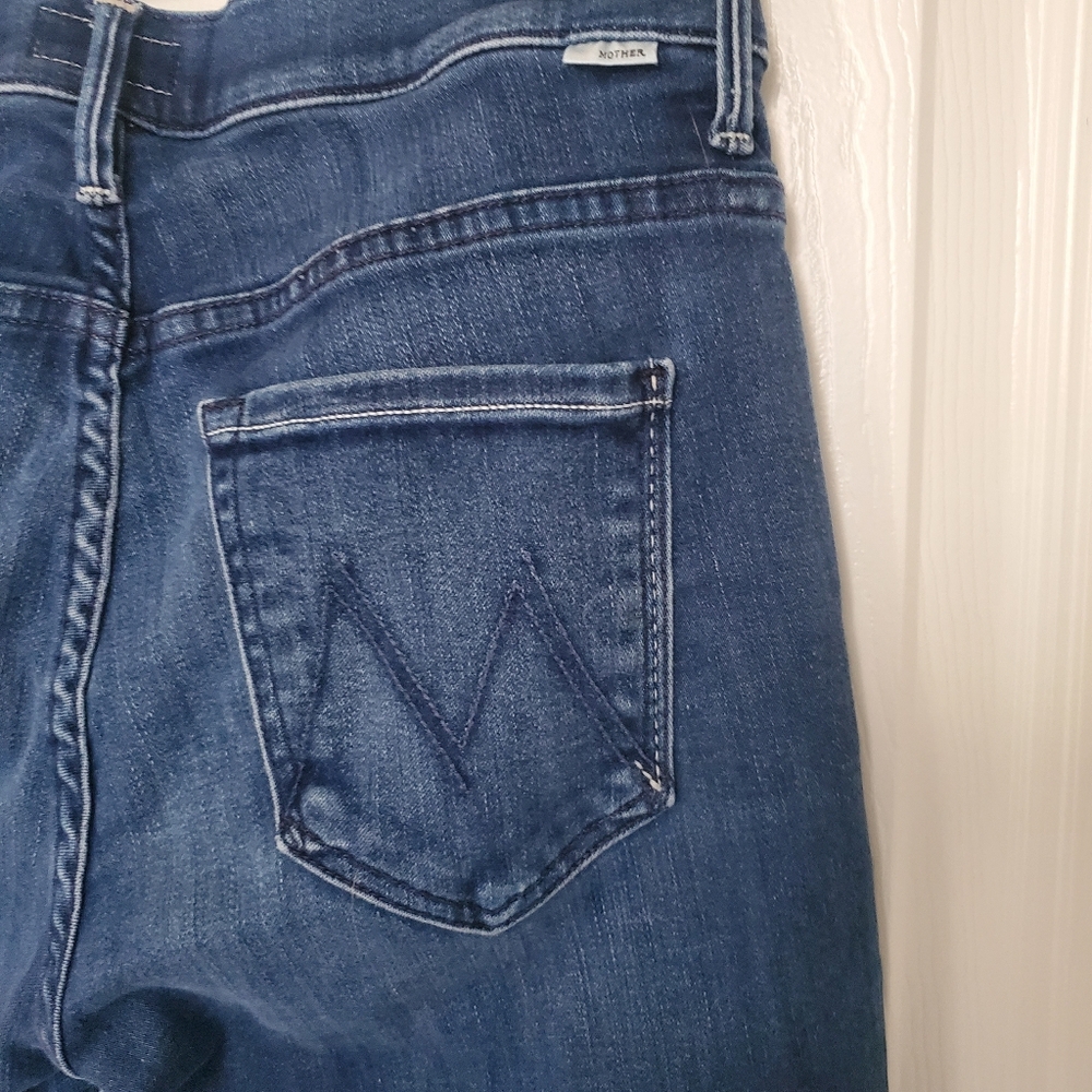 Mother Insider Ankle Dark Wash Blue Bootcut Jeans - Picture 5 of 12